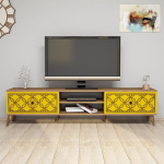 TV-laud Kalune Design 845, 180 cm, pruun/kollane