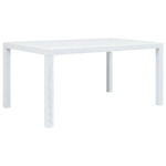 vidaXL aialaud 150 x 90 x 72 cm rotangi v&auml;limusega plast, valge