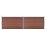 vidaXL aiapiire, WPC, 353 x 106 cm pruun, Ruda