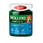 M&Ouml;LLER'S OMEGA-3 MAGNE ACTIVE, 100 kapslit.
