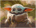 Maalimiskomplekt numbrite j&auml;rgi, Master Yoda 40 x 50
