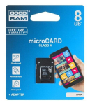 MicroSDHC UHS-I Klass 4 m&auml;lukaart 8 GB Goodram M40A