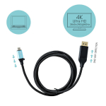 i-tec tarvikud usb-c dp kaabel 4k/60hz 2m kaabli adapter
