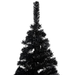 vidaXL kunstkuusk LEDide ja kuulidega, must, 150 cm, PVC