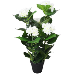 vidaXL kunsttaim hortensia potiga, 60 cm, valge