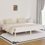 810451 vidaXL Bed Frame Solid Wood Pine 200x200 cm White