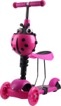 Tasakaalu t&otilde;ukeratas 3in1 Enero Ladybug 1017655, roosa