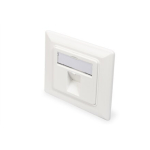 Digitus Seinaplaat DN-93811, 80x80mm, 50x50mm, 1 port, valge RAL 9010, Keystone moodulitele, Saksa t&uuml;&uuml;p