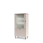 Vitrine Mebelbos Evo 1d1w, 68,4x40x135,2 cm, liivakarva