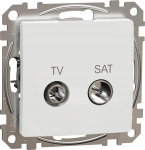 Schneider Sedna Design Tv/sat pesa 4db valge