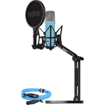 Rode Microphones NT1 Signature BUROINT1BU, mikrofon, XLR kaabel, laua stuudio k&auml;si, helesinine, 20-20000Hz, 142dB, kardioid