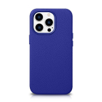 iCarer Litchi Leather iPhone 14 Pro Max Magnetic with MagSafe Dark Blue (WMI14220712-DB)