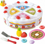 Woopie Birthday Cake and Slicing Fruits with Sweets