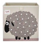 Kott ja m&auml;nguasjakast - Lammas m&auml;nguasjakast - 100% Pol&uuml;ester - Hall - 33x33x33 cm