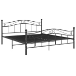 VidaXL voodiraam, must, metall, 200 x 200 cm
