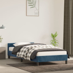 vidaXL voodiraam peatsiga, tumesinine, 80x200 cm, samet