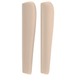 vidaXL voodipeats servadega, Cappuccino, 147x23x118/128 cm, kunstnahk