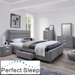 Voodi Caren madratsiga Olympia Top, 160x200 cm, hall