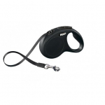 Flexi automaatne rihm Classic S, must, 5 m