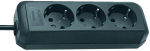 Brennenstuhl pikendusjuhe 3G1,5 3p 1,5m must Eco Line