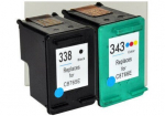 ANALOOG TINTIDE KOMPLEKT 338 Black + HP 343 TriColor
