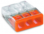 WAGO klemm 3x2,5mm&sup2; 25tk karbis 24A oranz