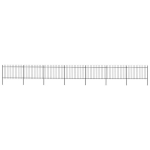 vidaXL terava otsaga aed, terasest, 11,9 x 1,2 m, must