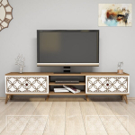 TV-laud Kalune Design 845, 180 cm, pruun/valge