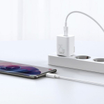 Baseus seinalaadija Super Si PD 25W 1x USBC valge + USB-C - USB-C kaabel
