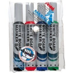 Tahvlimarkerite komplekt Maxiflo MWL5M-4 vutlaris Pentel /12/144, Valgetahvlimarker Pentel Maxiflo 6mm 4-v&auml;rvi komplekt
