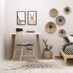 Kirjutuslaud Kalune Design Lery, valge/pruun