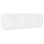 vidaXL telerikapp, valge, 107x35x37 cm, puitlaastplaat