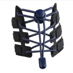 Elastsed &uuml;mmargused kinnituste ja otstega kingapaelad 3 mm 100 cm, v&auml;rv tumesinine