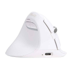 Wireless Vertical Mouse Delux M618ZD BT+2.4G for left-handed (white)