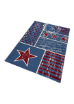 Vaip Hanse Home City Mix Stars Blue Red 140x200 cm