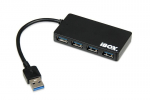 I-BOX HUB USB 3.0 SLIM, 4 pistik, must
