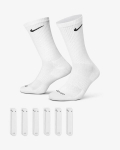 Nike sokid EVERYDAY CSH CRW 6pk, valge, L (42/46)