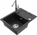 Graniidist k&ouml;&ouml;givalamu Mexen Enzo koos segisti ja sifooniga, Metallic black/silver+Chrome