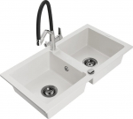 Graniidist k&ouml;&ouml;givalamu Mexen Mario koos segisti ja sifooniga, Valge+Must/Kroom