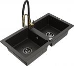 Graniidist k&ouml;&ouml;givalamu Mexen Mario koos segisti ja sifooniga, Metallic black/gold+Black/Gold