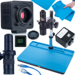 Mikroskoopikomplekt Rosfix Earth Pro MCEP-0.5X &ndash; 5MP Kaamera, Suurendus 7&ndash;45x, Silikoonmatt 380x260mm