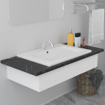 vidaXL sisseehitatud valamu, 61 x 39,5 x 18,5 cm, keraamiline, valge
