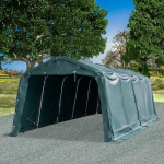 vidaXL eemaldatav loomatelk, PVC 550 g/m&sup2;, 3,3 x 8 m, tumeroheline