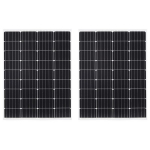 vidaXL p&auml;ikesepaneelid 2 tk 100 W alumiinium ja turvaklaas