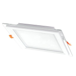 Sisseehitatud neljakandiline LED-paneel klaasiga Vesta 18W