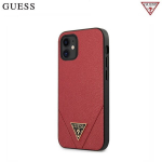 Guess iPhone 12 Mini 5,4" GUHCP12SVSATMLRE red hard case Saffiano