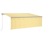 Markiis kardin/LED/tuuleandur, 4x3 m, kollane