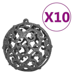 vidaXL 120-osaline j&otilde;ulukuulide komplekt, 300 LEDi, valge ja hall
