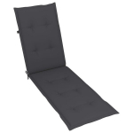 vidaXL Lamamistooli istmepadi, antratsiithall, (75 + 105) x 50 x 3 cm