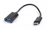USB Type-C-testid USB Type-A - GEMBIRD - AB-OTG-CMAF2-01 - 0,2m - Must - CE-sertifitseeritud